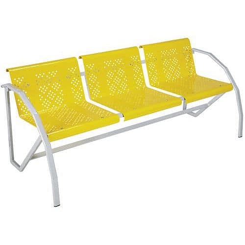 Lavice Manutan Expert Odéon, třímístná, žlutá