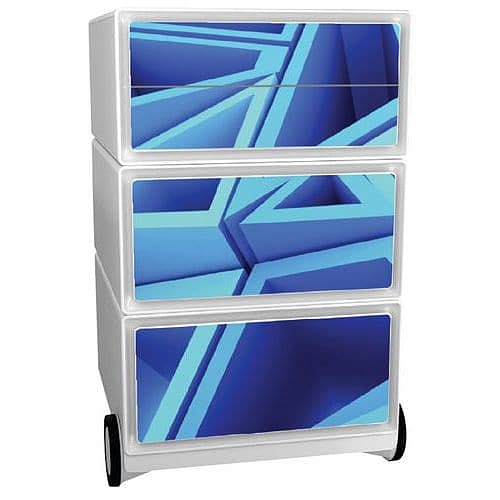 Mobilní kontejner Manutan Expert Easy Office, 4 zásuvky, 64,2 x 39 x 43,6 cm, triangl