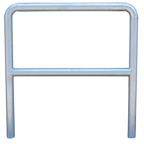 Kovová zábrana Manutan Expert, vysoká, délka 200 cm, šedá