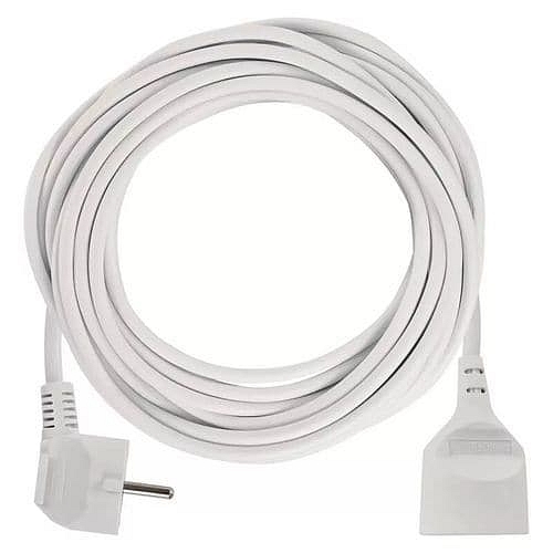 Prodlužovací kabel Emos, bílý, PVC, 1 zásuvka, 10 m