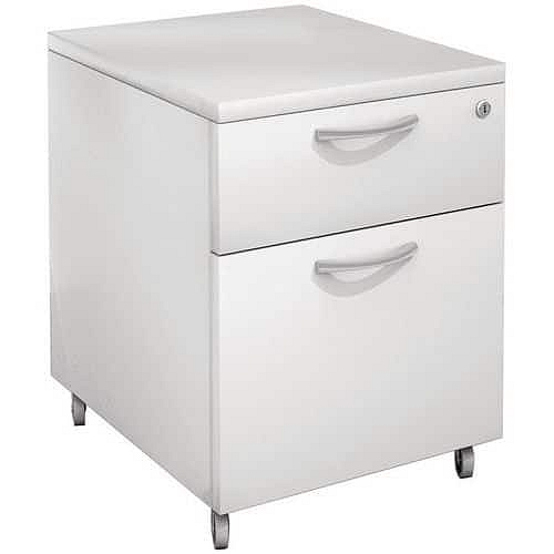 Pojízdný kontejner Manutan Expert, 60 x 42 x 59 cm, 2 zásuvky, světle šedá