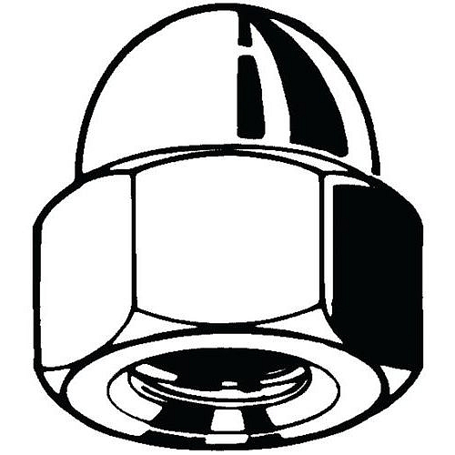 Hexagon domed cap nut turned DIN 1587 Nerezocel A4 50 soustružený M5