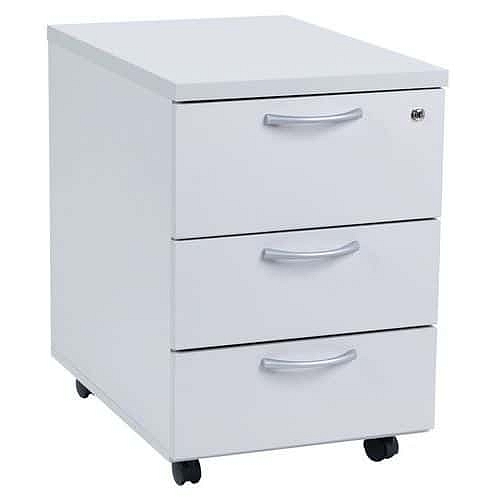 Pojízdný kontejner Manutan Expert, 60 x 42 x 59 cm, 3 zásuvky, světle šedá