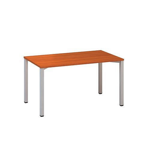 Konferenční stoly Alfa 420 s šedým podnožím, 140 x 80 x 74,2 cm, rovné provedení