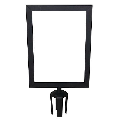 Informační tabulky k zahrazovacím sloupkům Manutan 5 m, černé