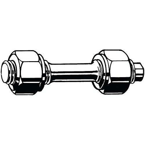 Svorník se zúžením a 2 šestihrannými maticemi DIN 2510 L/NF Ocel Bez PU