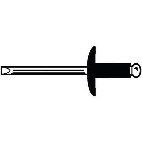 OMNI Large dome head open end blind rivet Pozinkované 5,0X12MM dk=11