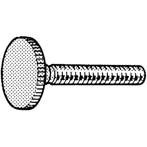 Rýhovaný palcový šroub Plast PA 6.6