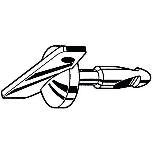 Kolík s křídlatou hlavou Mosaz Poniklované