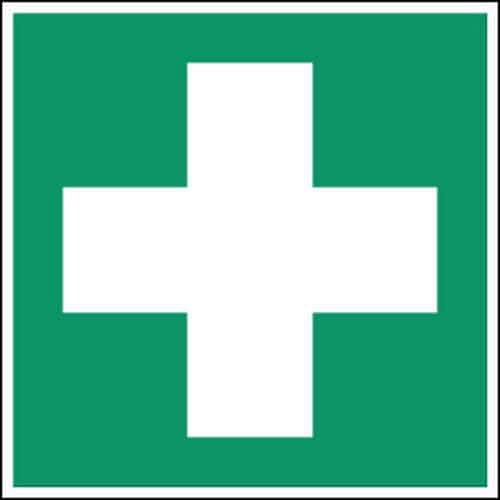 Značka nouzové evakuace, šířka: 20 cm, délka: 20 cm, hliníková, standard