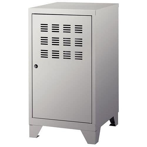 Kovová úložná skříňka, 74 x 40 x 40 cm, stříbrná