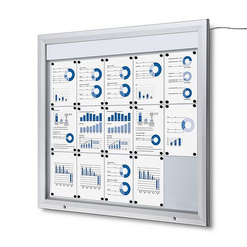 Osvětlené magnetické vitríny Teo, jednokřídlé