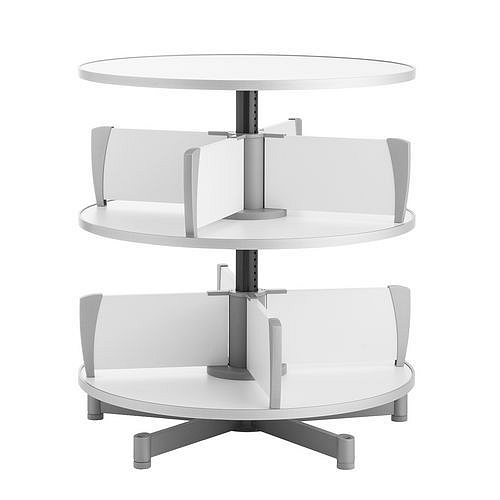 Otočné skříně na pořadače Rotafile, bílé