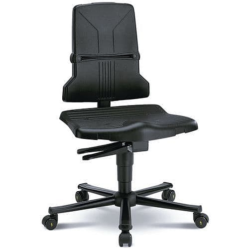 Antistatická ESD pracovní židle Bimos Sintec 9823, synchronní mechanismus, kolečka, modrá