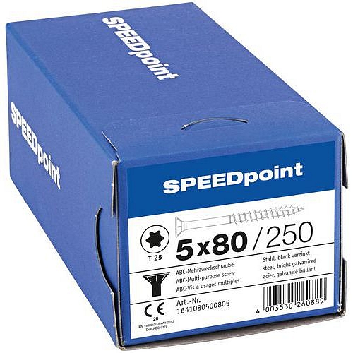 Víceúčelové šrouby se zapuštěnou hlavou Speedpoint TX o 5 mm, 80 mm
