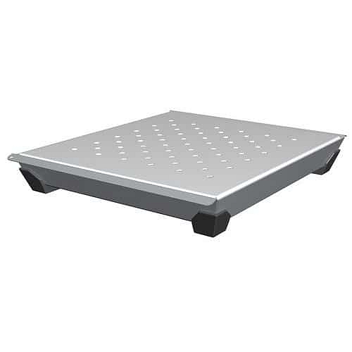 Nerezová laboratorní záchytná vana - Manutan Expert - kapacita 10 l, s roštem