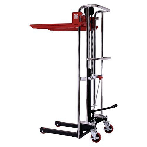 Ruční vysokozdvižný vozík, do 400 kg, výška zdvihu 1 500 mm