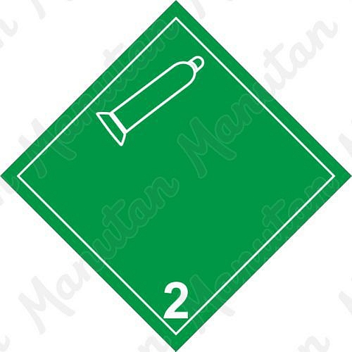 Výstražné ADR tabulky - Nehořlavý nejedovatý plyn č. 2.2 B