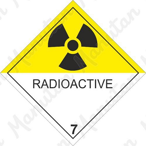 Výstražné ADR tabulky - Radioaktivní látka č. 7D