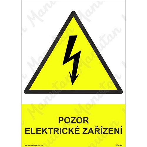 Výstražné tabulky - Pozor elektrické zařízení