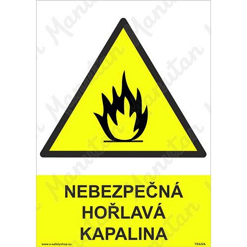 Výstražné tabulky - Nebezpečná hořlavá kapalina