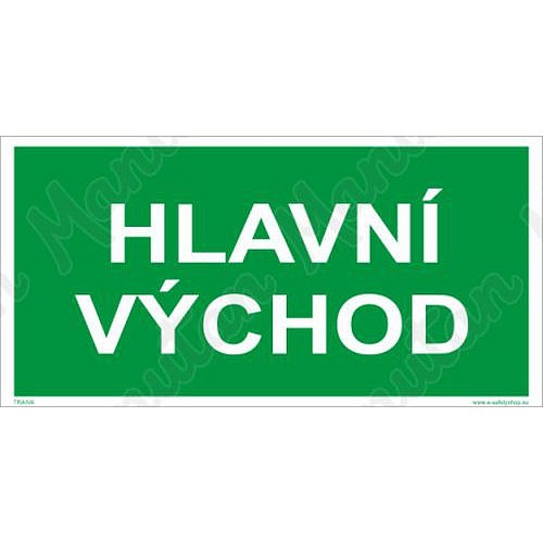 Tabulky bezpečí, fotoluminiscenční - Hlavní východ
