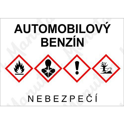 Výstražné GHS tabulky - Automobilový benzín