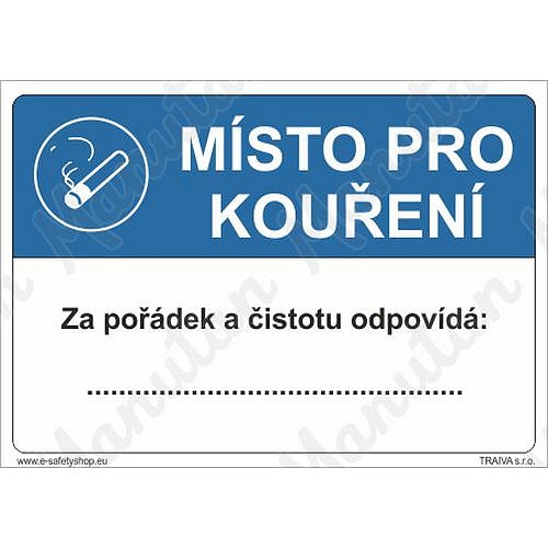 Příkazové tabulky - Místo pro kouření