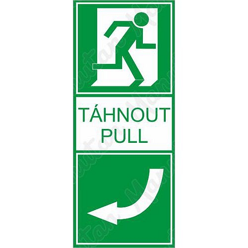 Táhnout vlevo, samolepka 100 x 200 x 0,4 mm, fotoluminiscenční