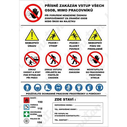 Zemní práce, banner 670 x 1000 x 1 mm
