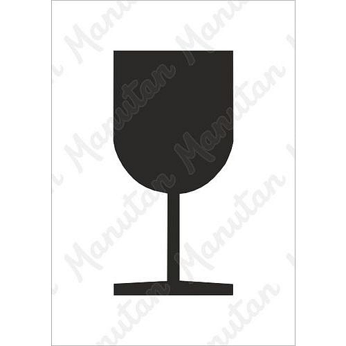 Křehké, samolepka 74 x 105 x 0,1 mm