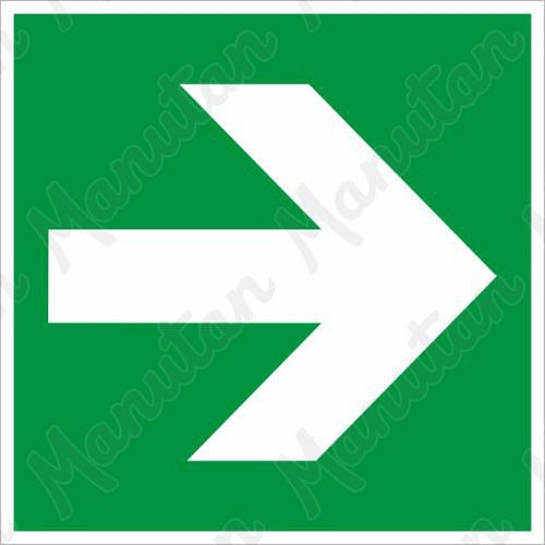 Šipka rovná, samolepka 300 x 300 x 0,4 mm, fotoluminiscenční