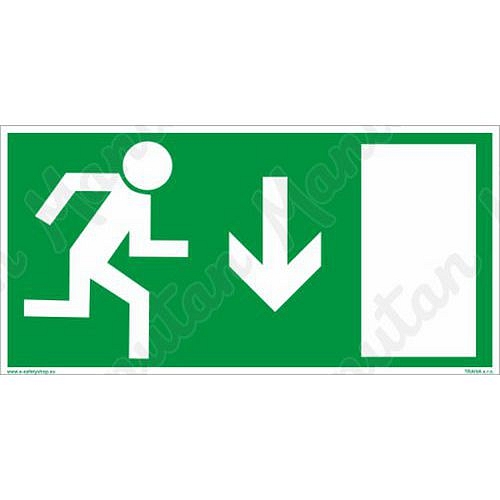 Únikové fotoluminiscenční bezpečnostní tabulky - Únikový východ nad dveře