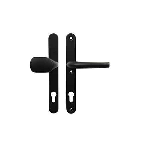 Hliníkové kování pro vstupní dveře, prášková černá matná