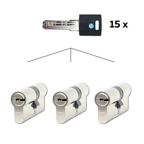 Set 3ks stavebních vložek EuroXcolor, 30/35 mm, SU, modrá