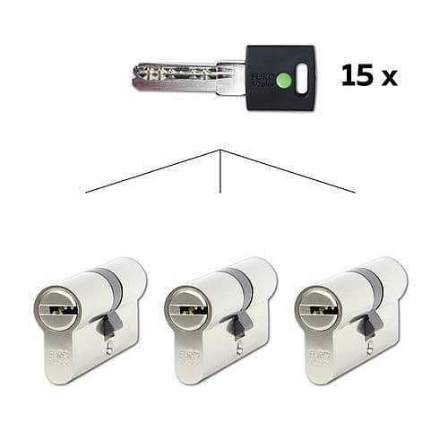 Set 3ks stavebních vložek EuroXcolor, 30/35 mm, SU, zelená