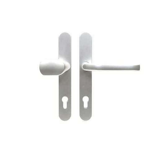 Hliníková klika pro plastové dveře, stříbrný fluorcarbon