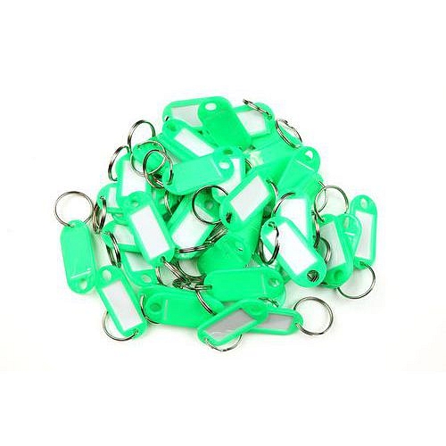 Jmenovka na klíče s kroužkem, zelená