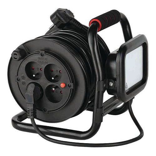 Prodlužovací kabely na bubnu s LED osvětlením Manutan