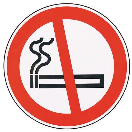 Zákaz kouření - samolepka - Manutan Expert, průměr 200 mm