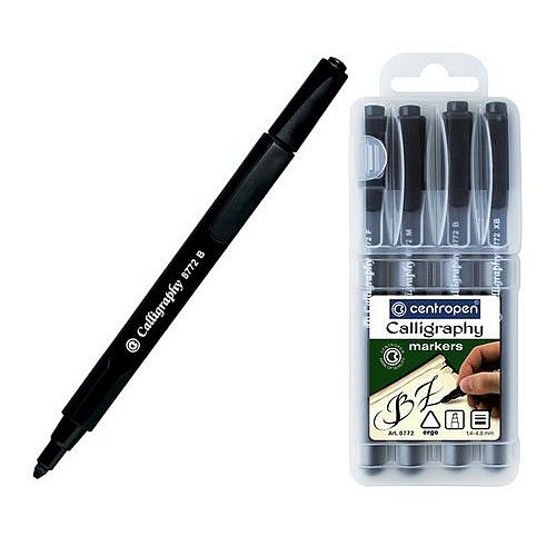 Popisovač CENTROPEN 8772/4 kaligraf, černý