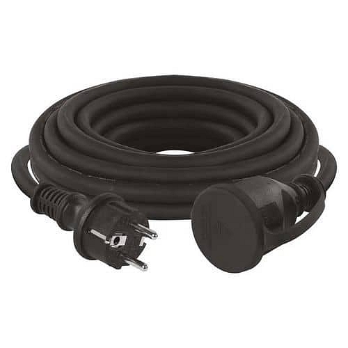 Venkovní prodlužovací kabel, 5 m, 1 zásuvka, guma - neopren, 1,5 mm2