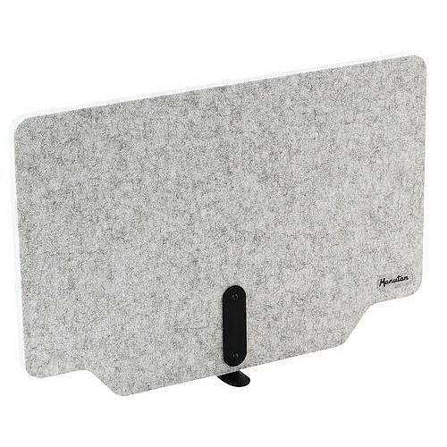 Stolový paraván Manutan Expert, volně stojící, světle šedá, 70 x 48 cm