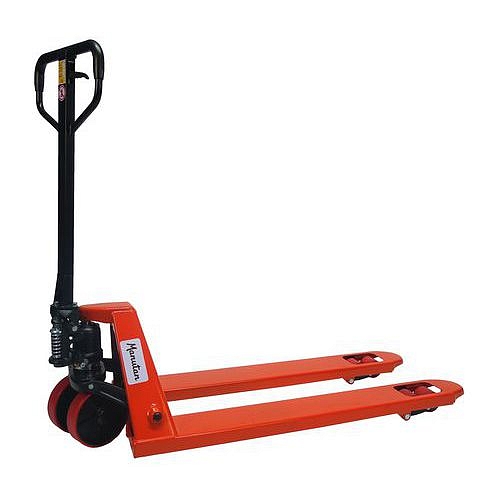 Paletový vozík Manutan Expert, do 2500 kg, polyuretanová řídicí kola