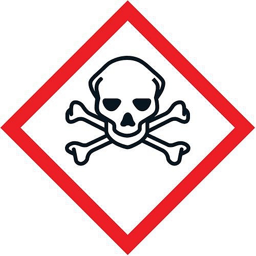 Výstražné CLP tabulky Manutan Expert - Toxické, samolepicí, 6 ks