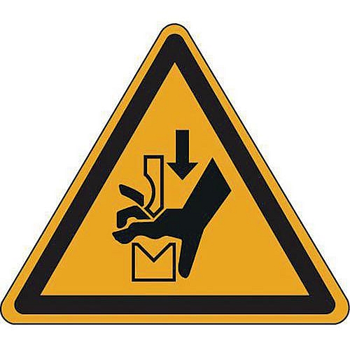 Výstražná tabulka Manutan Expert - Nebezpečí přimáčknutí, hliník, 200 mm