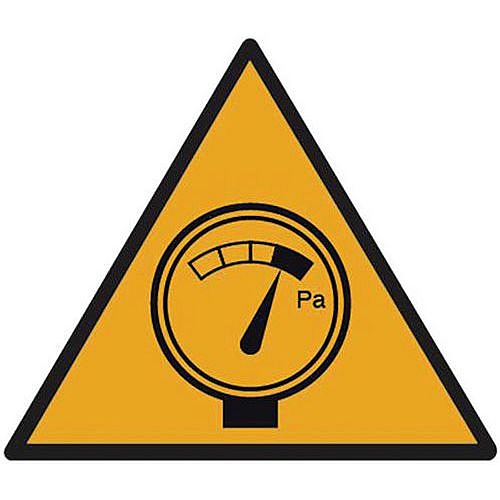 Výstražná tabulka Manutan Expert - Vysoký tlak, hliník, 200 mm