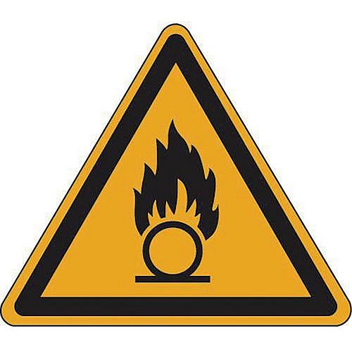 Výstražná tabulka Manutan Expert - Výstraha před látkami podporujícími hoření, hliník, 200 mm