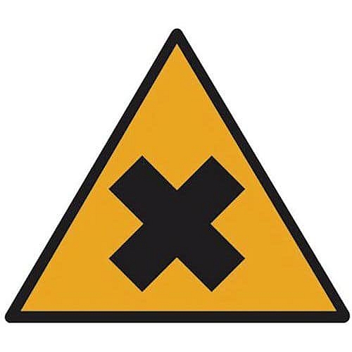 Výstražná tabulka Manutan Expert - Nebezpečné nebo dráždivé látky, hliník, 200 mm