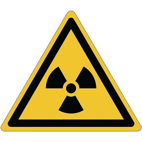 Výstražná tabulka Manutan Expert - Nebezpečné radioaktivní látky, hliník, 200 mm